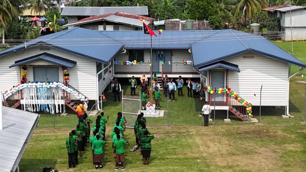 Official opening of the Communty Service Justice Center Building for Ambunti Drekikier District in Ambunti Station.